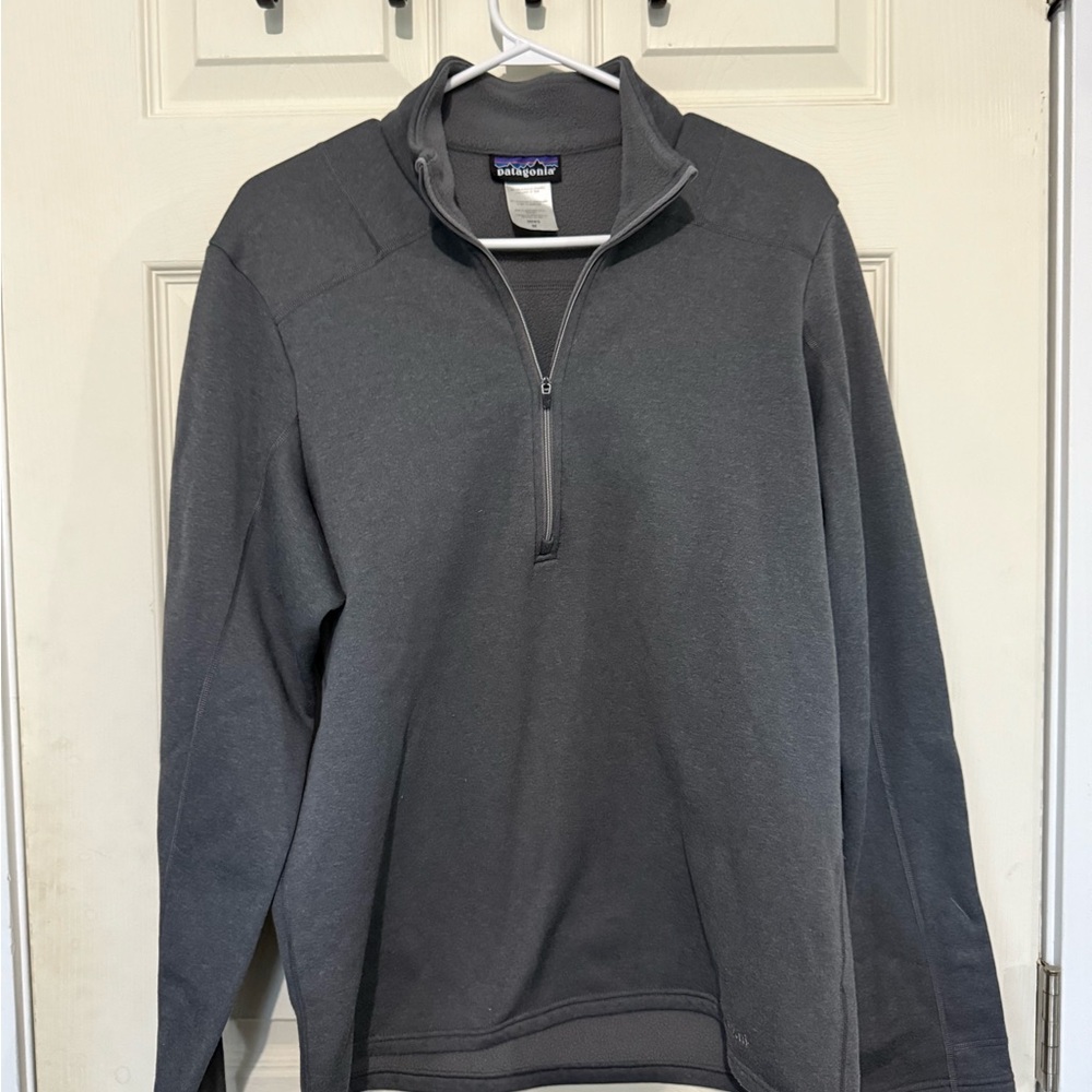 Patagonia Gray Zip Up Sweater with Mock Turtleneck